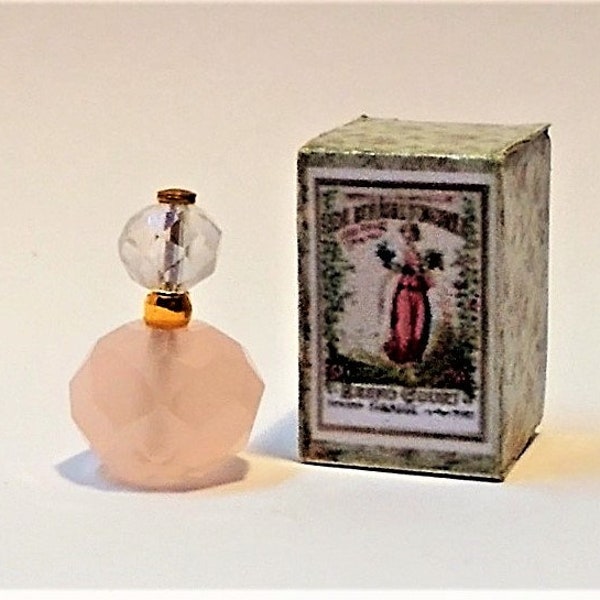 Dollhouse Perfume bottle & Box Victorian style 1:12 Miniature (PB5)