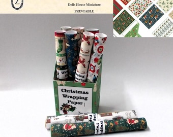 Kit di stampa natalizia per casa delle bambole in scala 1:12 (miniatura)