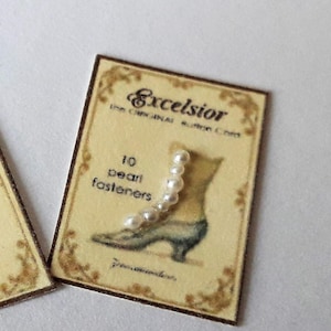 Bottone/Chiusura per Stivali da Donna per Casa delle Bambole - Perla Miniatura 1/12