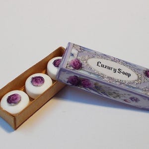 Dollhouse Luxury box of soaps Miniature 1/12th