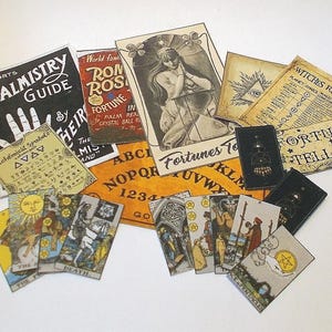Dollhouse Fortune Teller selection, Ouija, tarot and more 1/12th Miniature