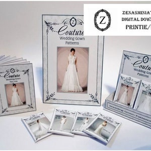 Dollhouse wedding Download pdf kit - pattern display, dressmaking patterns & book Miniature 1/12th