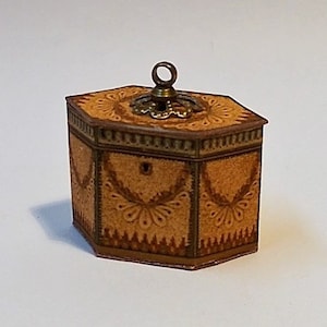 Dollhouse Georgian style tea chest/caddy 1:12 Miniature