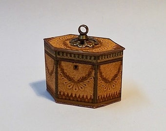 Dollhouse Georgian style tea chest/caddy 1:12 Miniature