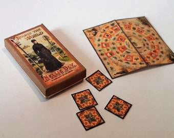 Dollhouse Victorian, Vintage Game Box/toy- Nellie Bly c1890