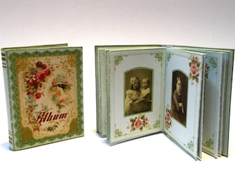 Dollhouse Edwardian Photographie Album Buch 1:12 Miniatur
