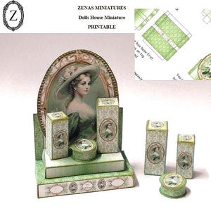 Dollhouse Perfumery Display: Miniature Soap & Perfume Boxes (PDF Download 1/12 Scale)