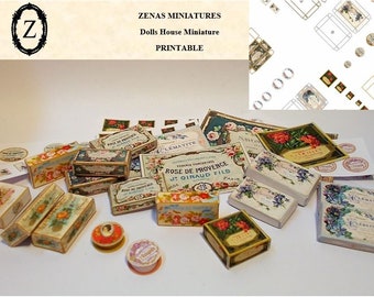 Dollhouse Download - Soap Boxes #3 instant digital/pdf/printie KIT - miniature 1/12th