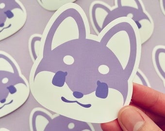 Pastel Shiba Head Stickers