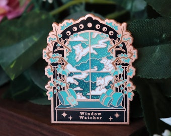 Wolf Window Hard Enamel Pin