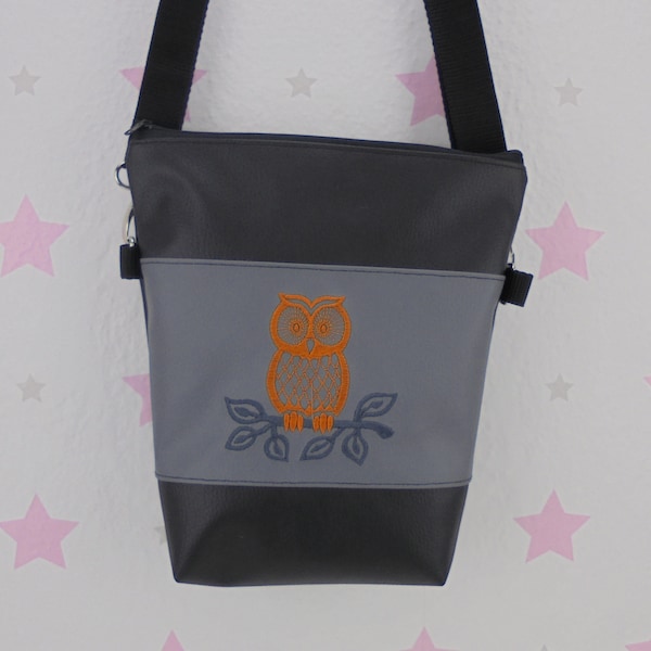 pinkeSterne * Handtasche EULE Umhängetasche Schultertasche Handmade OWL