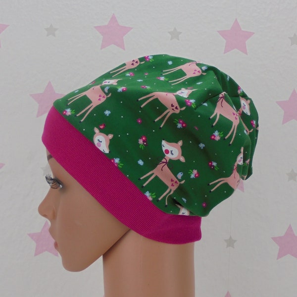 pinkeSterne * Beanie REHLEIN Mütze Wunschgröße Handmade Rehe Kitz