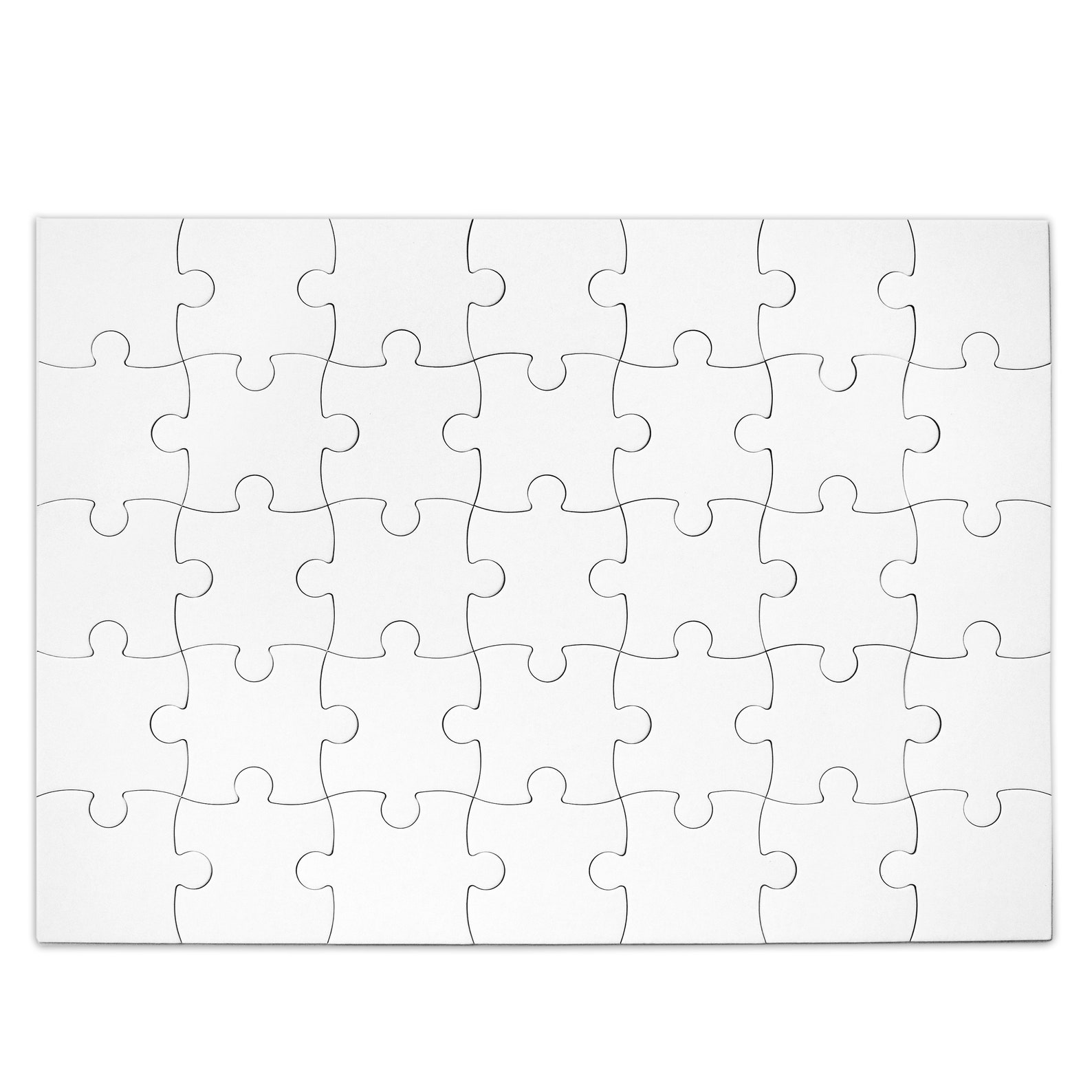 Blank Puzzle 23x16 Inches, 58x42 Cm, 35 Large Numbered Pieces, Piece ...