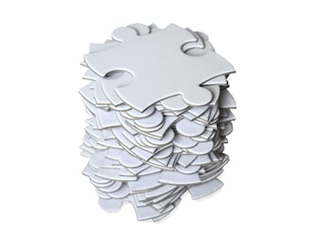 Rompecabezas grande en blanco de 84 x 58 cm, más de 117 piezas: ideal para bodas, cumpleaños, manualidades y libros de visitas.