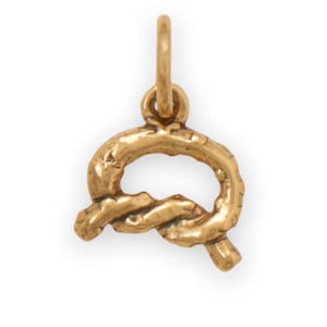 Sterling Silver Salted Pretzel Charm