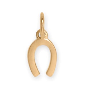 14k Solid Gold Horseshoe Charm Good Luck Charm Gift For Her Horse Shoe Charm Dainty Horseshoe Charm