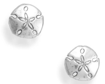 Diamond Cut Sand Dollar Earrings in Sterling Silver - Landing Company
