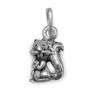 Sterling Silver Chipmunk Charm - Animal Charm