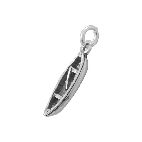 Sterling Silver Canoe Charm Boat Charm