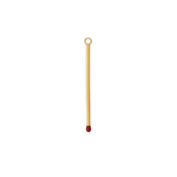 14k Gold-plated 3D Matchstick Drop Earrings 14k Gold-plated 3D Matchstick Drop Earrings