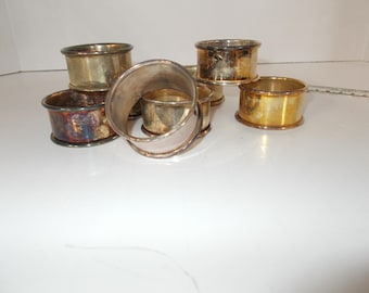 Juego de anillos para servilletas bañados en plata