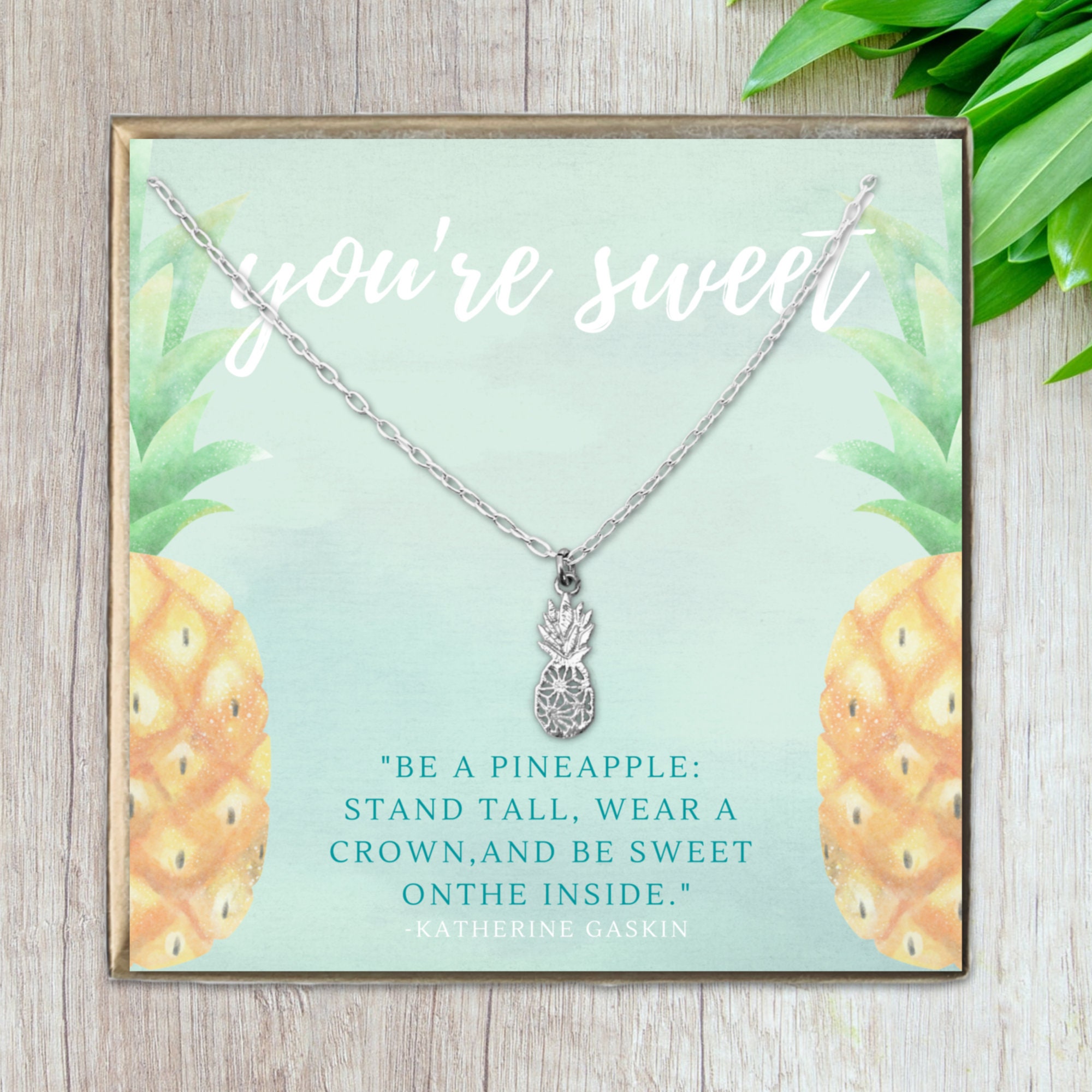 Pineapple Necklace Pineapple Fruit Necklace Delicate Etsy