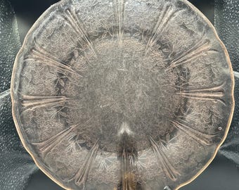 Jeannette Cherry Blossom DINNER PLATE Pink Depression Glass 9&quot;