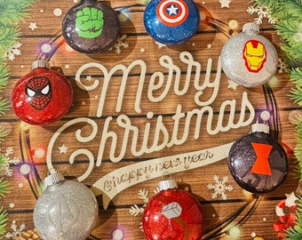 Superhero ornaments 7pk