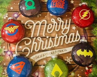 Superhero ornaments 7 pack