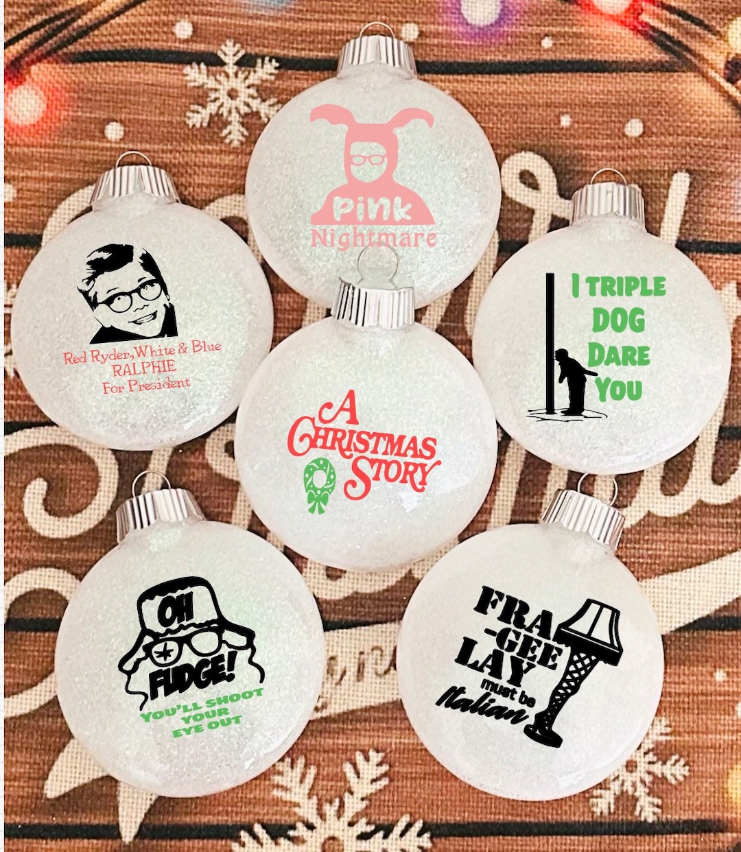 Christmas Story Ornament Set Etsy