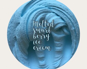 Melted Smurf Berry Ice Cream