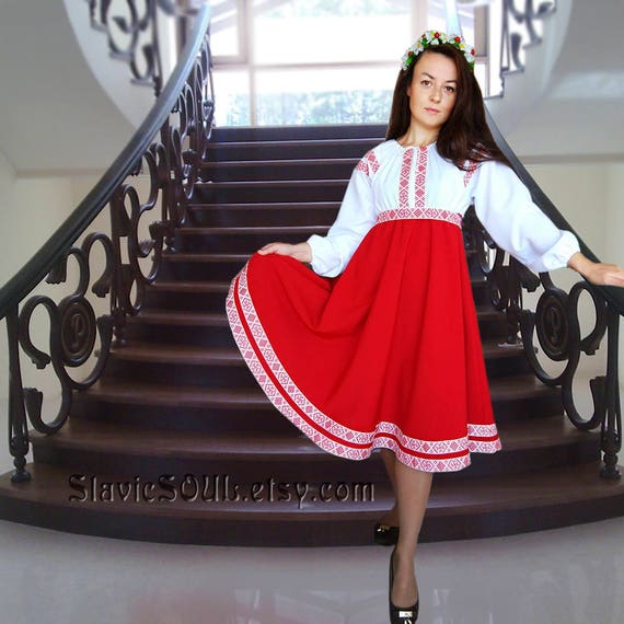 Dress for girl and women Slavic folk clothes Ukrainian folk | Etsy