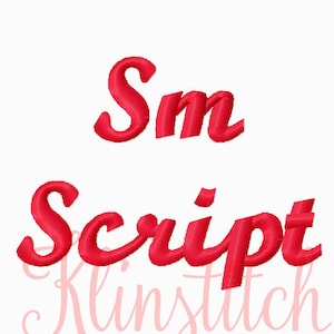 50% Sale!! SM Script Embroidery Fonts 3 Sizes Fonts BX Fonts Embroidery Designs PES Fonts Alphabets - Instant Download