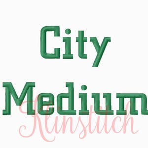 50% Sale!! City Medium Embroidery Fonts 4 Sizes Fonts BX Fonts Embroidery Designs PES Fonts Alphabets - Instant Download