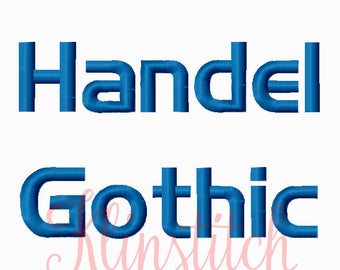 50% Sale!! Handel Embroidery Fonts 4 Sizes Fonts BX Fonts Embroidery Designs PES Fonts Alphabets - Instant Download