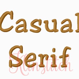 50% Sale!! Casual Serif Embroidery Fonts 4 Sizes Fonts BX Fonts Embroidery Designs PES Fonts Alphabets - Instant Download