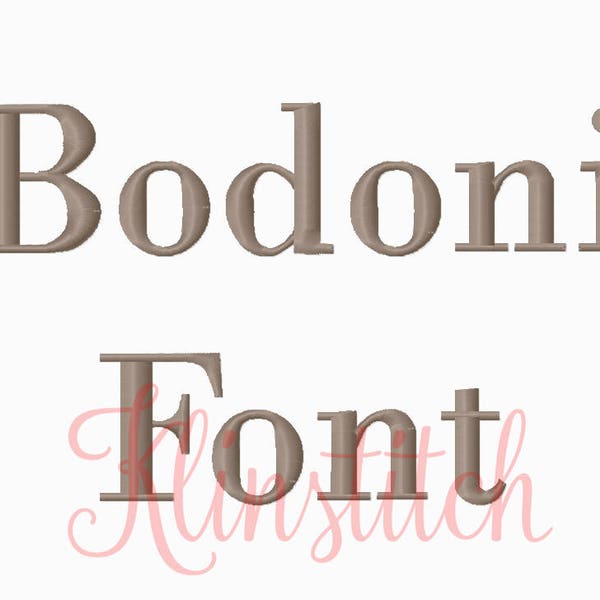 50% Sale!! Bodoni Embroidery Fonts 2 Sizes Fonts BX Fonts Embroidery Designs PES Fonts Alphabets - Instant Download