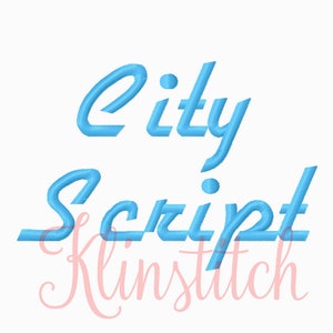 50% Sale!! City Script Embroidery Fonts 4 Sizes Fonts BX Fonts Embroidery Designs PES Fonts Alphabets - Instant Download