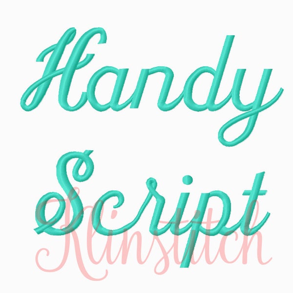 50% Sale!! Handy Script Embroidery Fonts 5 Sizes Fonts BX Fonts Embroidery Designs PES Fonts Alphabets - Instant Download