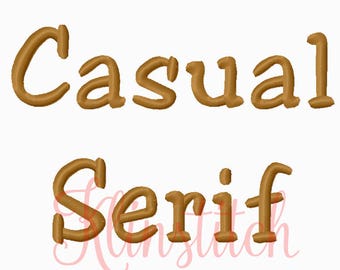 50% de venda!! Fontes casuais de bordado com serifa 4 tamanhos Fontes BX Fontes Bordados Designs PES Fontes Alfabetos - Download instantâneo