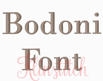 50% Sale!! Bodoni Embroidery Fonts 2 Sizes Fonts BX Fonts Embroidery Designs PES Fonts Alphabets - Instant Download