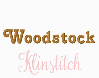 50% Sale!! Wood Stock Embroidery Fonts 2 Sizes Fonts BX Fonts Embroidery Designs PES Fonts Alphabets - Instant Download