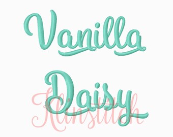 50% Sale!! Set 2 Vanilla Daisy Embroidery Fonts 5 Sizes Fonts BX Fonts Embroidery Designs PES Fonts Alphabets - Instant Download