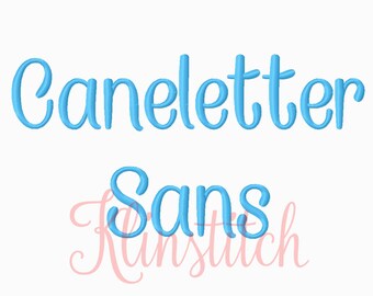 50% Sale!! Caneletter Sans Embroidery Fonts 5 Sizes Fonts BX Fonts Embroidery Designs PES Fonts Alphabets - Instant Download
