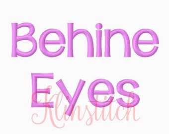 50% Sale!! Behind Eyes Embroidery Fonts 5 Sizes Fonts BX Fonts Embroidery Designs PES Fonts Alphabets - Instant Download