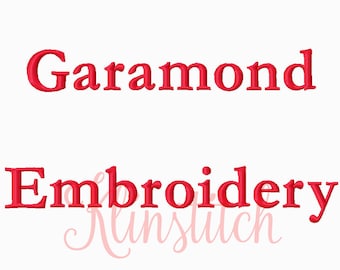 50% Sale!! Garamond Embroidery Fonts 3 Sizes Fonts BX Fonts Embroidery Designs PES Fonts Alphabets - Instant Download