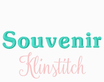 50% Sale!! Souvenir Embroidery Fonts 3 Sizes Fonts BX Fonts Embroidery Designs PES Fonts Alphabets - Instant Download