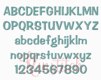 50% Sale!! Impress Embroidery Fonts 4 Sizes Fonts BX Fonts Embroidery Designs PES Fonts Alphabets - Instant Download