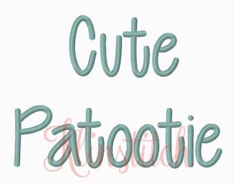 50% Sale!! Cute Patootie Embroidery Fonts 3 Sizes Fonts BX Fonts Embroidery Designs PES Fonts Alphabets - Instant Download