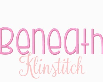 50% Sale!! Beneath Embroidery Fonts 6 Sizes Fonts BX Fonts Embroidery Designs PES Fonts Alphabets - Instant Download